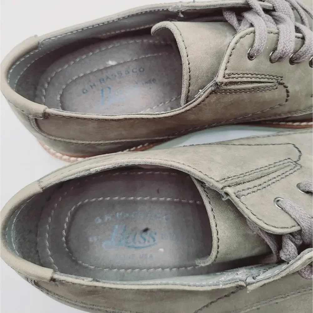 G.H. Bass & Co. Gray Suede Leather Lace Up Oxford Derby Size 9.5M